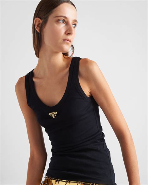 prada denim shirt womens|Prada tank top women.